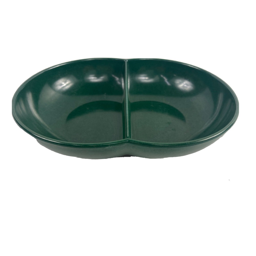 Vintage Green Melmac Color Flyte by Branchell Divided Double Bubble Bowl